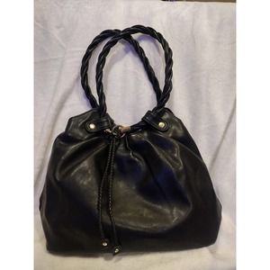 Leather Relic Black Shoulder Bag 14x11 Brass Detail Soft Beautiful Leather